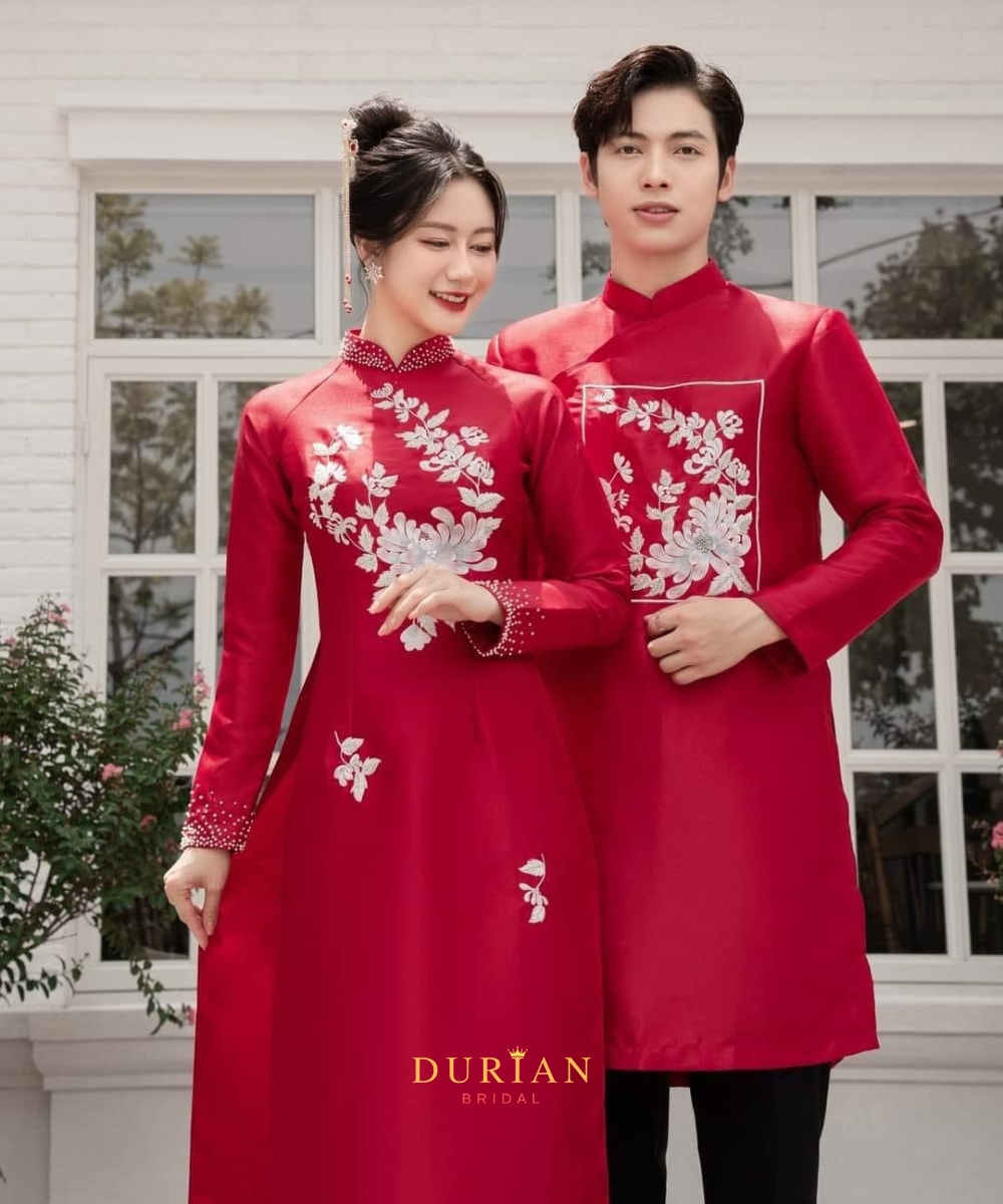 Thuê áo dài cưới cặp mẫu 14