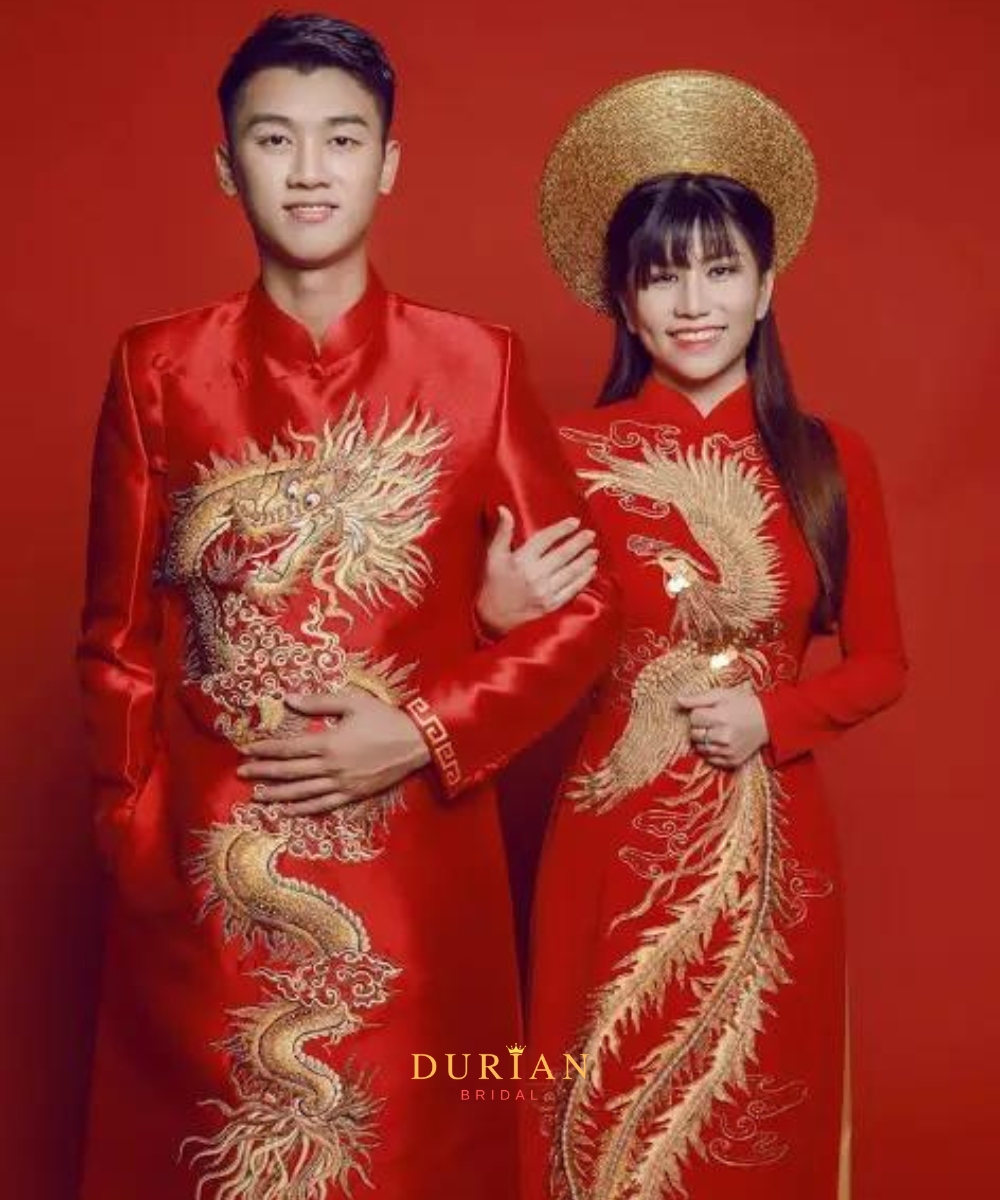 Thuê áo dài cưới cặp mẫu 5