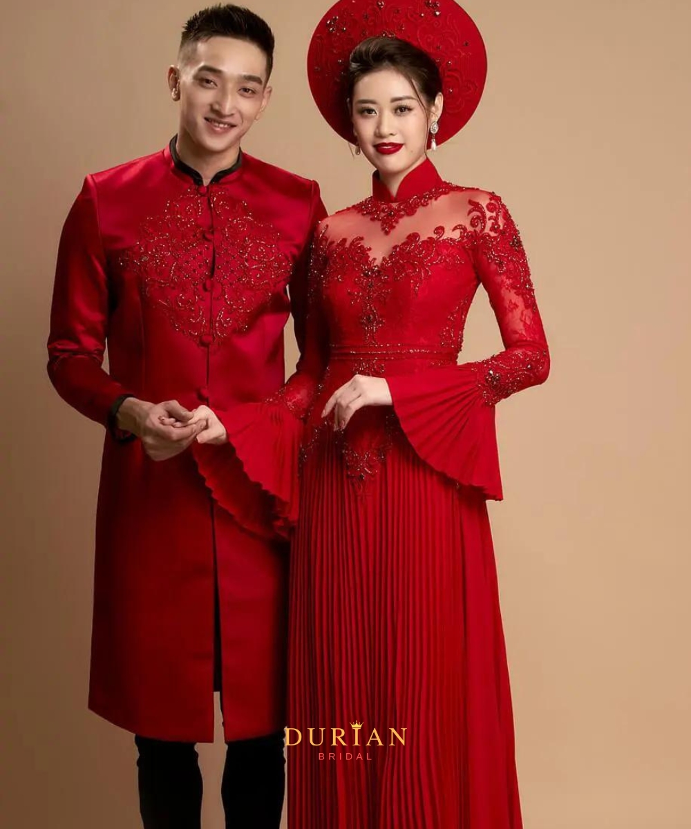 Thuê áo dài cưới cặp mẫu 3