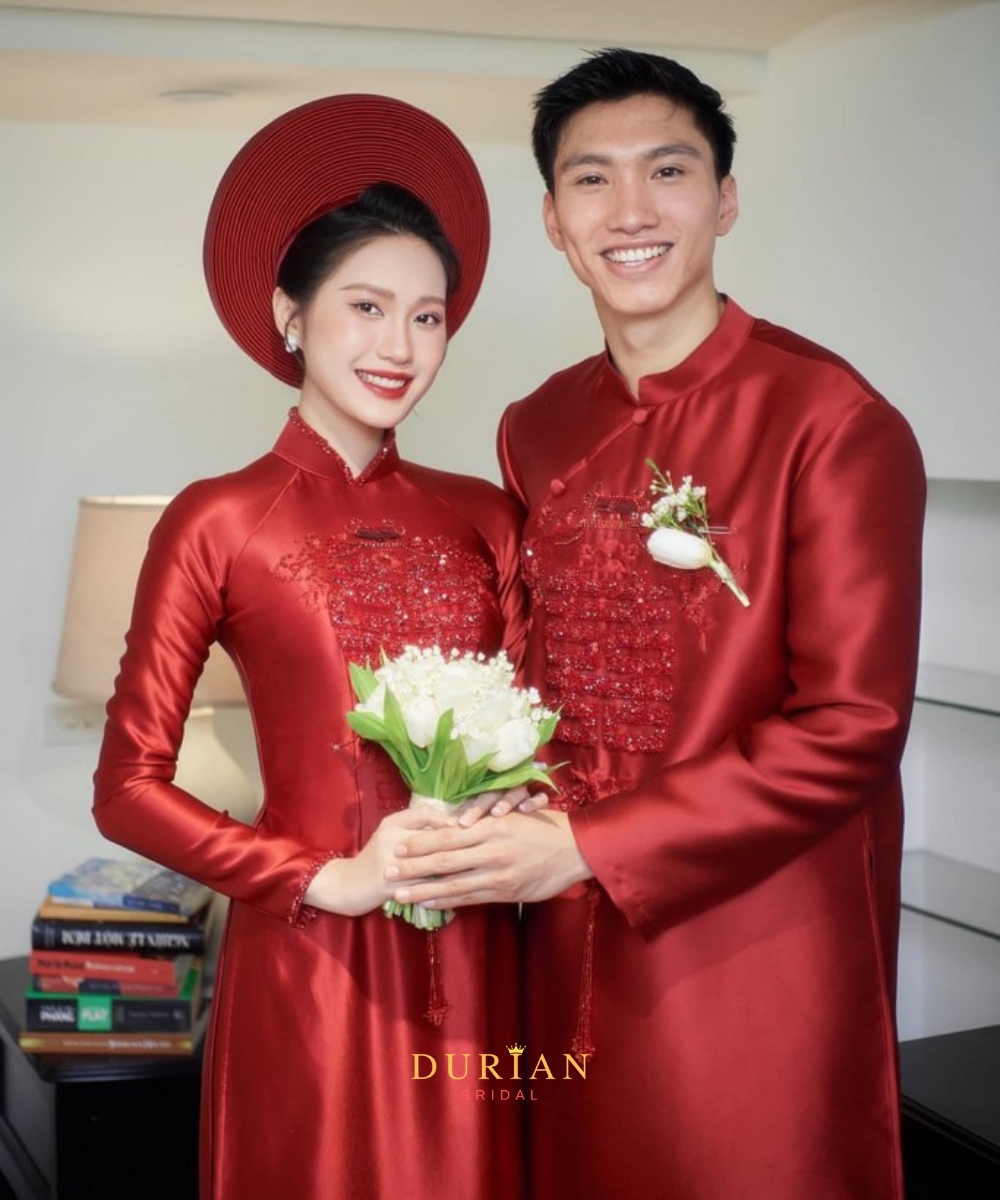 Thuê áo dài cưới cặp mẫu 13