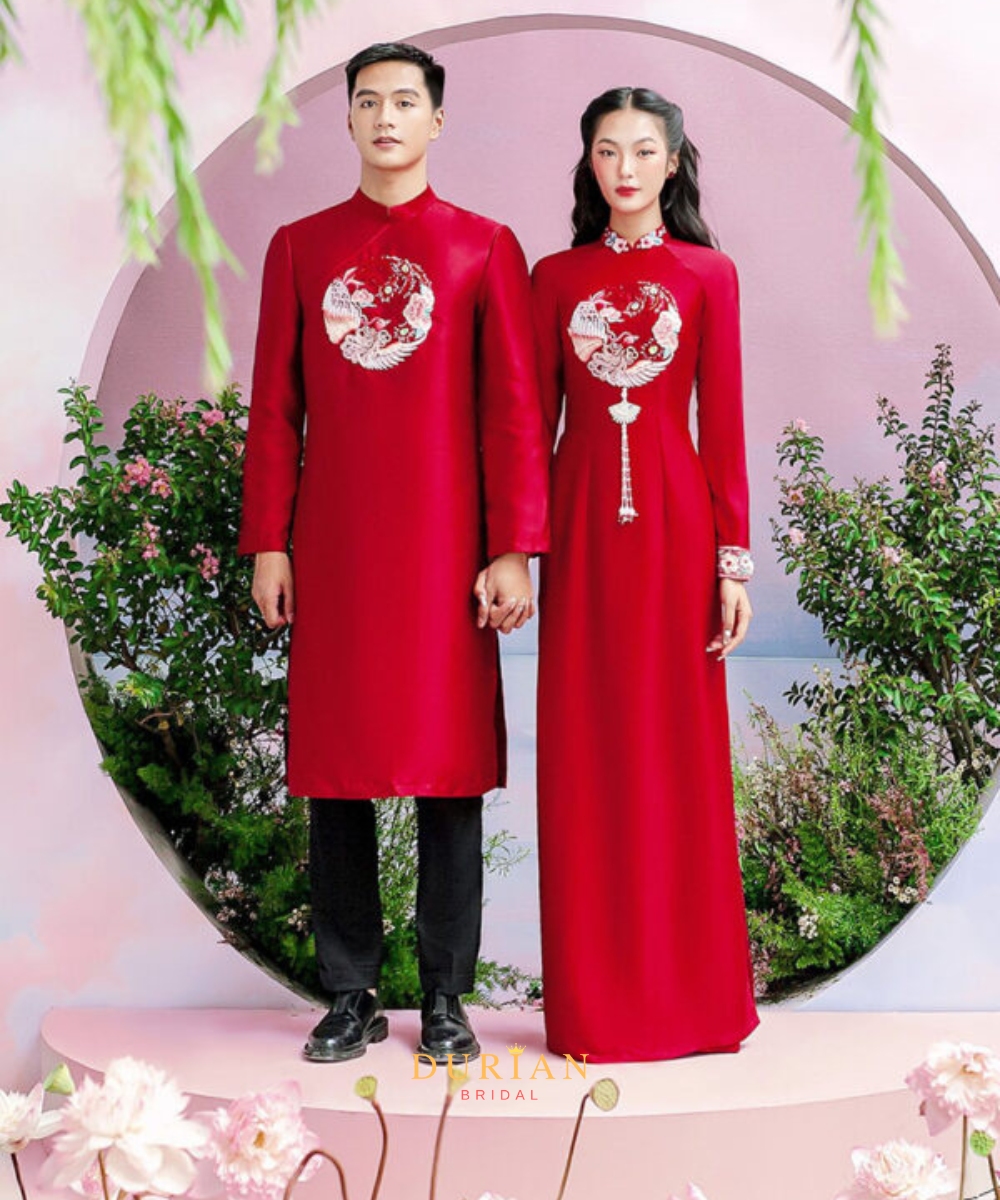 Thuê áo dài cưới cặp mẫu 7