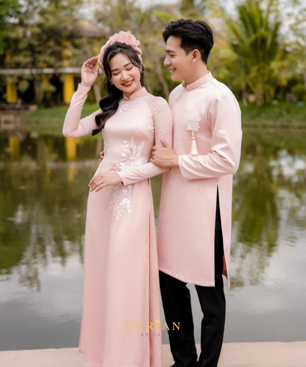 Thuê áo dài cưới cặp mẫu 6