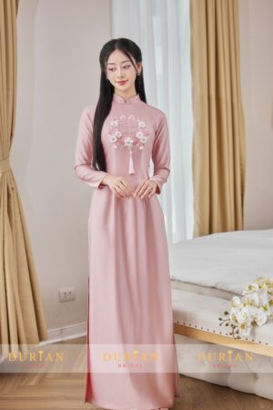 Áo dài ăn hỏi cho cô dâu thêu chữ hỷ DR6803 mẫu 3