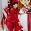 Áo dài ăn hỏi cho cô dâu thêu chữ hỷ DR6804 mẫu 4