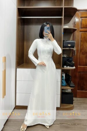 Áo dài ăn hỏi cho cô dâu thêu chữ hỷ DR6805 mẫu 5