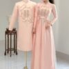 Áo dài cưới cô dâu chú rể đính kết thủ công DR6612