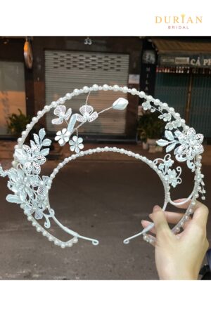 Mấn vành áo dài cô dâu MS13