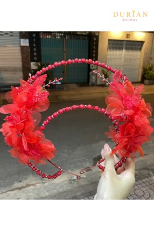 Mấn vành áo dài cô dâu MS15