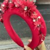 Mấn áo dài cô dâu đính hoa MS16