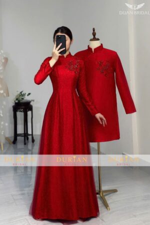 Mẫu áo dài cưới cô dâu DR6810