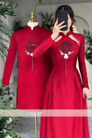 Mẫu áo dài cưới cô dâu DR6811