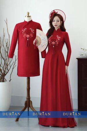 Áo dài cưới cô dâu chú rể DR6626 mẫu 2