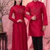 Áo dài cưới cô dâu chú rể DR6634 mẫu 1