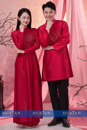 Áo dài cưới cô dâu chú rể DR6634 mẫu 2