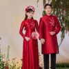 Áo dài cưới cô dâu chú rể DR6642 mẫu 2
