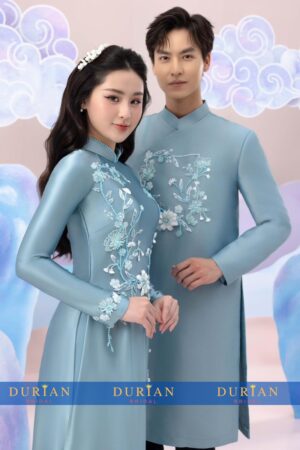 Áo dài cưới cô dâu chú rể DR6643 mẫu 2