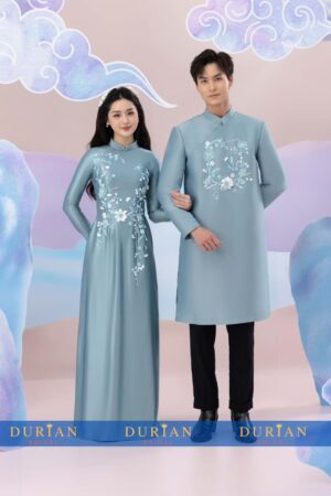 Áo dài cưới cô dâu chú rể DR6643 mẫu 3