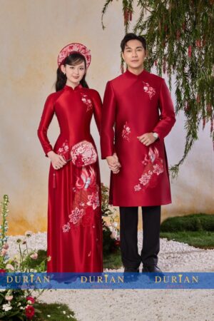 Áo dài cưới cô dâu chú rể DR6645 mẫu 3