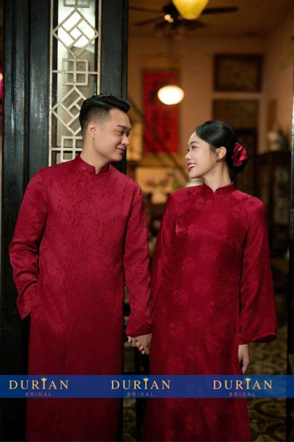 Áo dài cưới cô dâu chú rể DR6647 mẫu 3