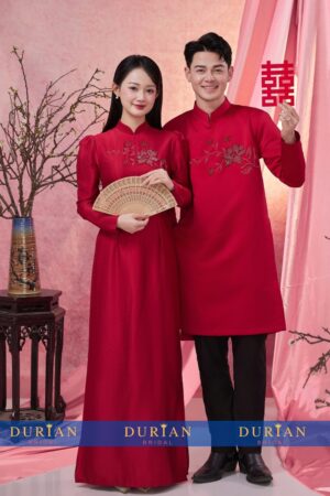 Áo dài cưới cô dâu chú rể DR6667 mẫu 1