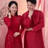 Áo dài cưới cô dâu chú rể DR6670 mẫu 1