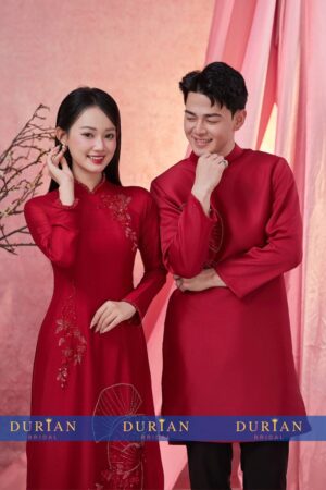Áo dài cưới cô dâu chú rể DR6670 mẫu 1