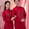 Áo dài cưới cô dâu chú rể DR6671 mẫu 2