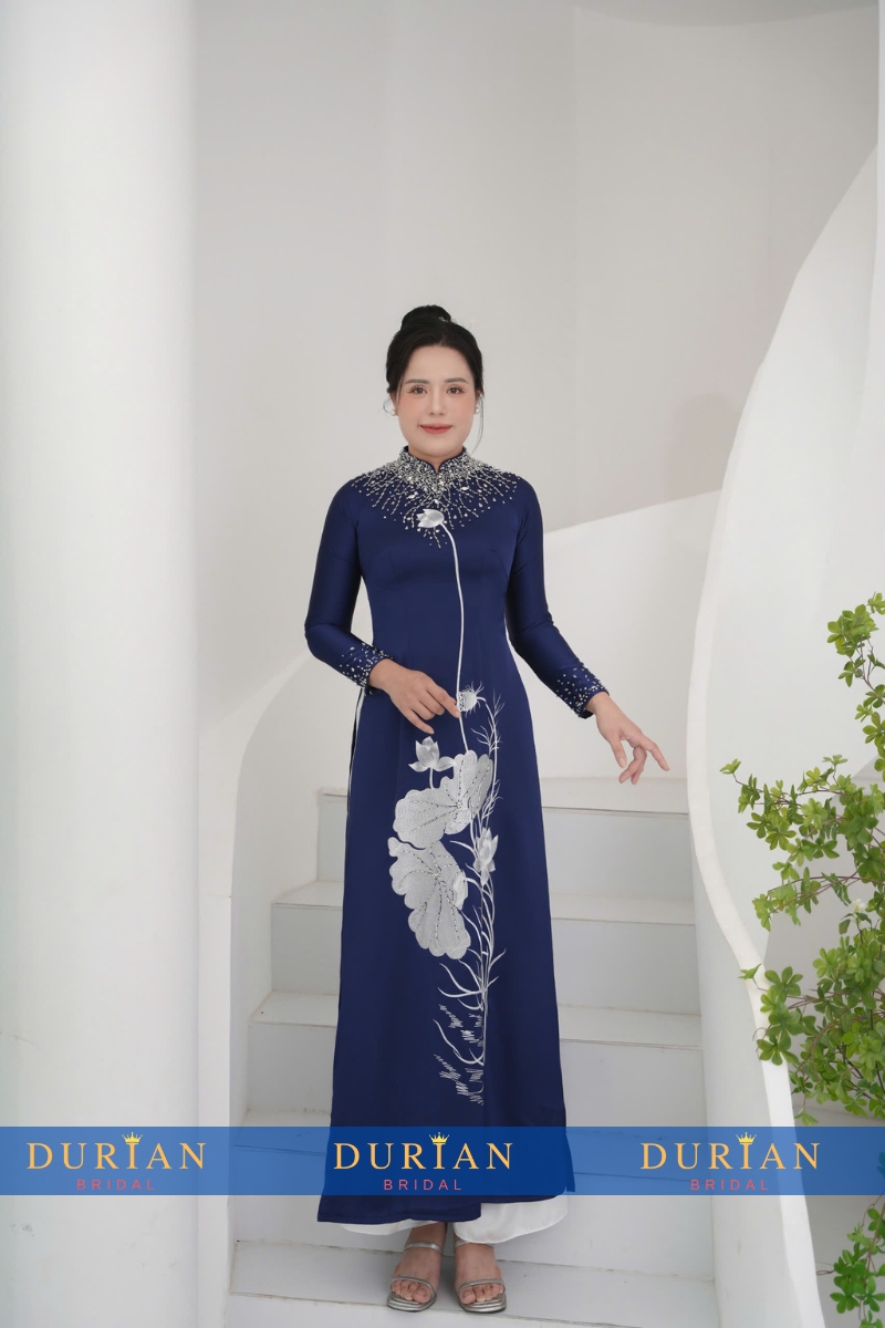 Áo dài bà sui mẹ chồng, mẹ cô dâu dr9913 mẫu 2