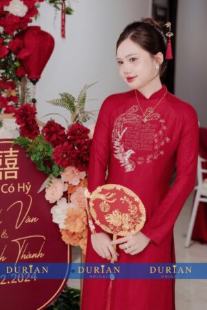 Áo dài cưới cô dâu dr6843 mẫu 1