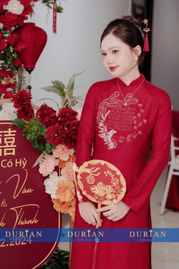 Áo dài cưới cô dâu dr6843 mẫu 1