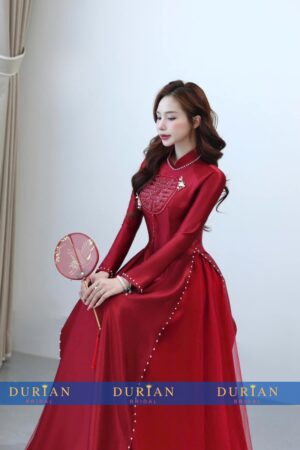 Áo dài cưới cô dâu dr6850 mẫu 2