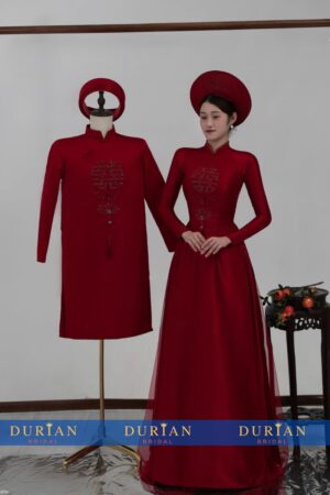 Áo dài cưới cặp đôi DR6822 mẫu 1