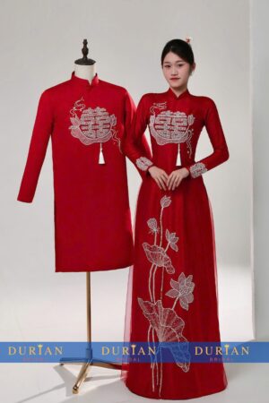 Áo dài cưới cặp đôi DR6826 mẫu 2